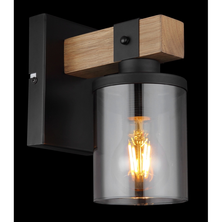 Globo - Seinavalgusti 1xE27/60W/230V tamm/suitsune