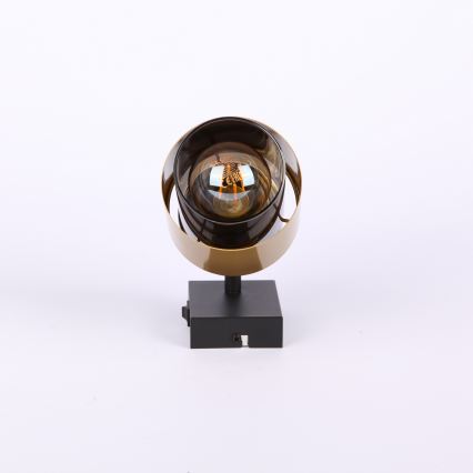Globo - Kohtvalgusti seinale 1xE27/40W/230V must/messing