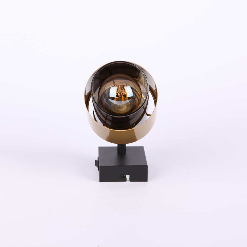 Globo - Kohtvalgusti seinale 1xE27/40W/230V must/messing