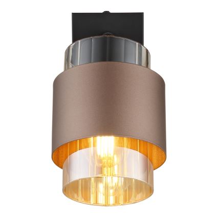 Globo - seinale paigaldatav suunavalgusti 1xE27/40W/230V, must/pronks