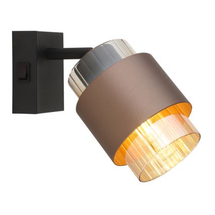 Globo - seinale paigaldatav suunavalgusti 1xE27/40W/230V, must/pronks
