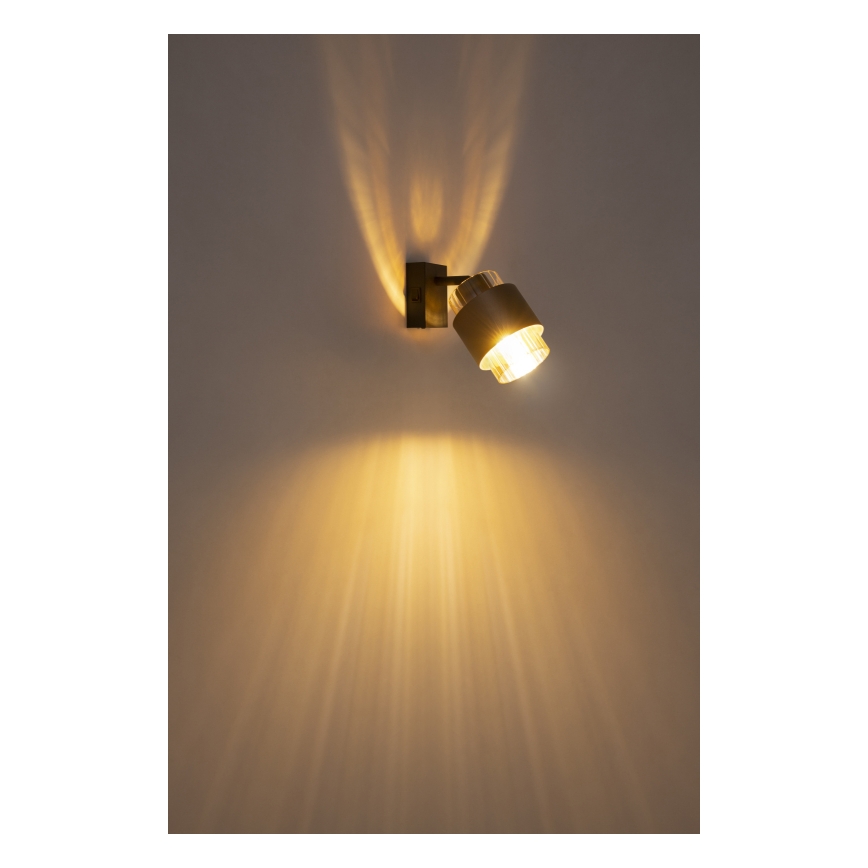 Globo - seinale paigaldatav suunavalgusti 1xE27/40W/230V, must/pronks