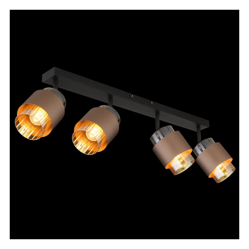 Globo - suunavalgusti 4xE27/40W/230V, must/pronks
