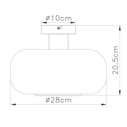 Globo - Pinnale kinnitatav lühter 1xE27/40W/230V d. 28 cm hall