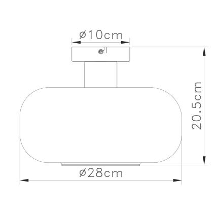 Globo - Pinnale kinnitatav lühter 1xE27/40W/230V d. 28 cm läbipaistev