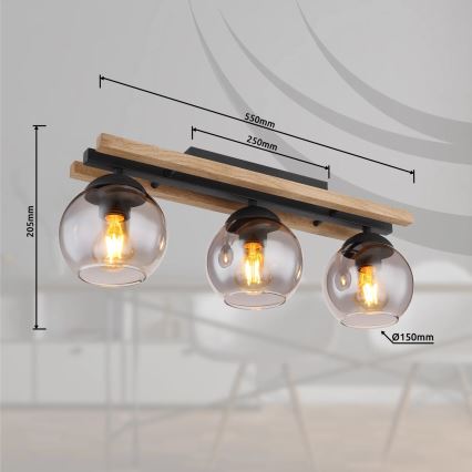 Globo - Pinnale kinnitatav lühter 3xE27/25W/230V
