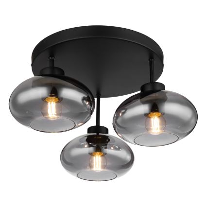 Globo - pinnapealne laelamp 3xE27ILLU/40W/230V must