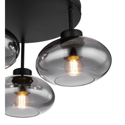 Globo - pinnapealne laelamp 3xE27ILLU/40W/230V must