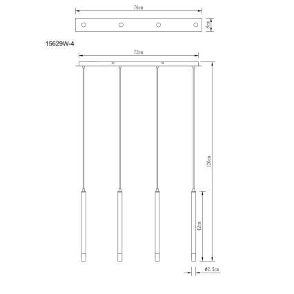 Globo - Lühter 4xG9/4W/230V