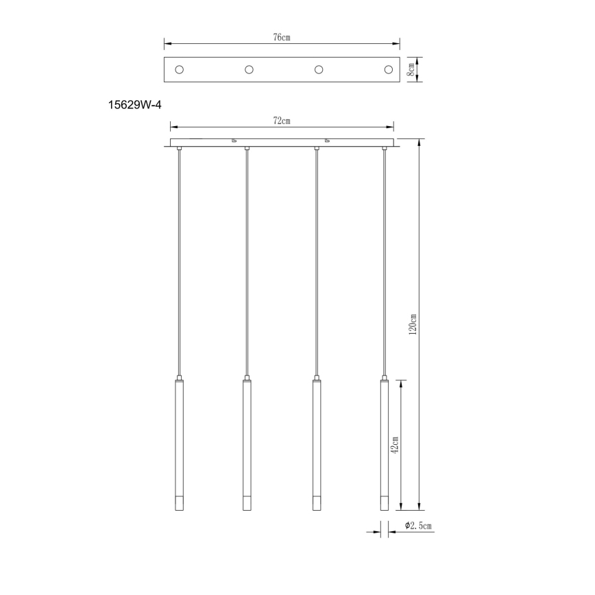 Globo - Lühter 4xG9/4W/230V