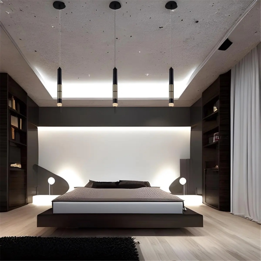 Globo - LED-rippvalgusti kaablil LED/12W/230V 3000K must