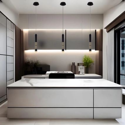 Globo - LED-rippvalgusti kaablil LED/12W/230V 3000K must