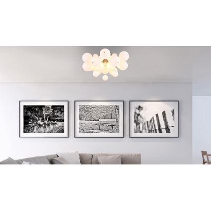 Globo - Pinnale kinnitatav lühter 3xE14/25W/230V d. 55 cm valge