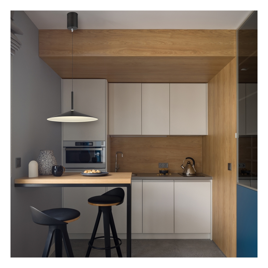 Globo - LED-rippvalgusti traadiga LED/18W/230V 4000K must