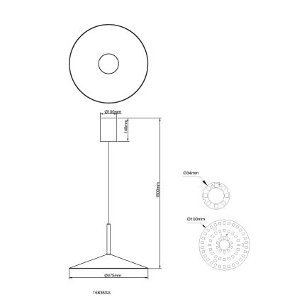 Globo - LED-rippvalgusti kaablil LED/18W/230V 4000K beež