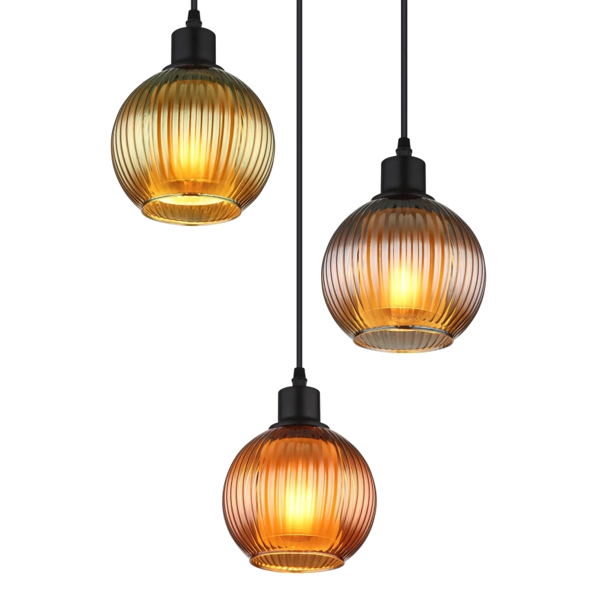 Globo - Lühter 3xE27/25W/230V d. 36 cm vask/roheline/sinine