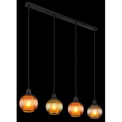 Globo - Lühter 4xE27/25W/230V vask/roheline/sinine