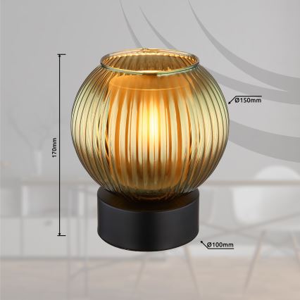Globo - Laualamp 1xE27/25W/230V d. 15 cm roheline