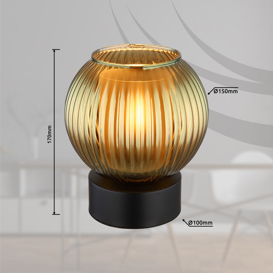 Globo - Laualamp 1xE27/25W/230V d. 15 cm roheline