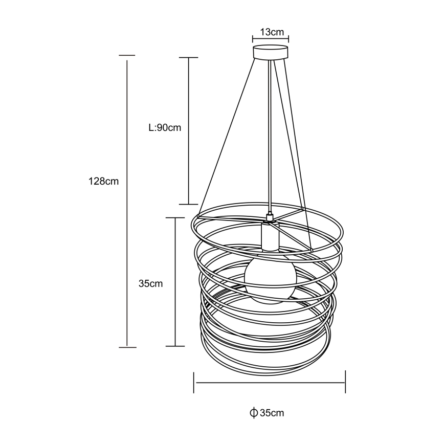 Globo 15640H - Ripplühter kaabliga TILLY 1xE27/60W/230V must