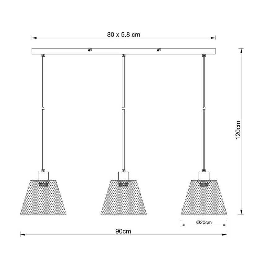 Globo - Lühter 3xE27/40W/230V