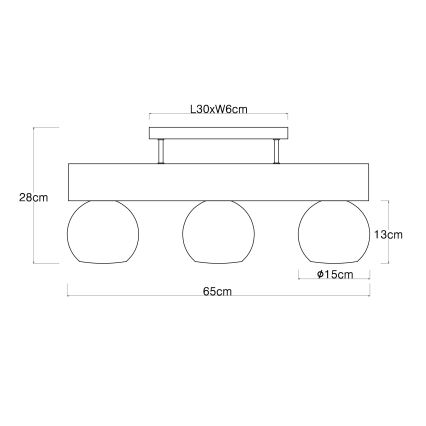 Globo - Pinnale kinnitatav lühter 3xE27/40W/230V