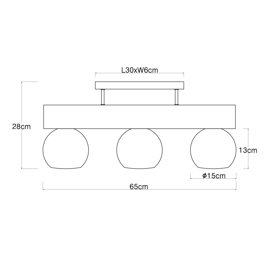 Globo - Pinnale kinnitatav lühter 3xE27/40W/230V