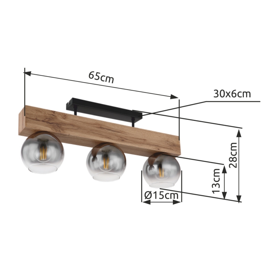 Globo - Pinnale kinnitatav lühter 3xE27/40W/230V