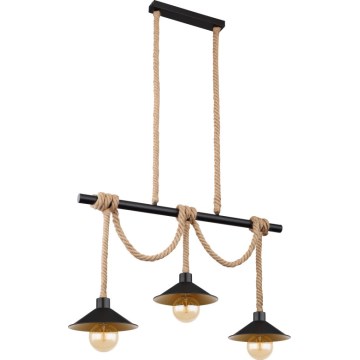 Globo 15690-3H - Ripplamp kaabliga DIANA 3xE27/60W/230V must