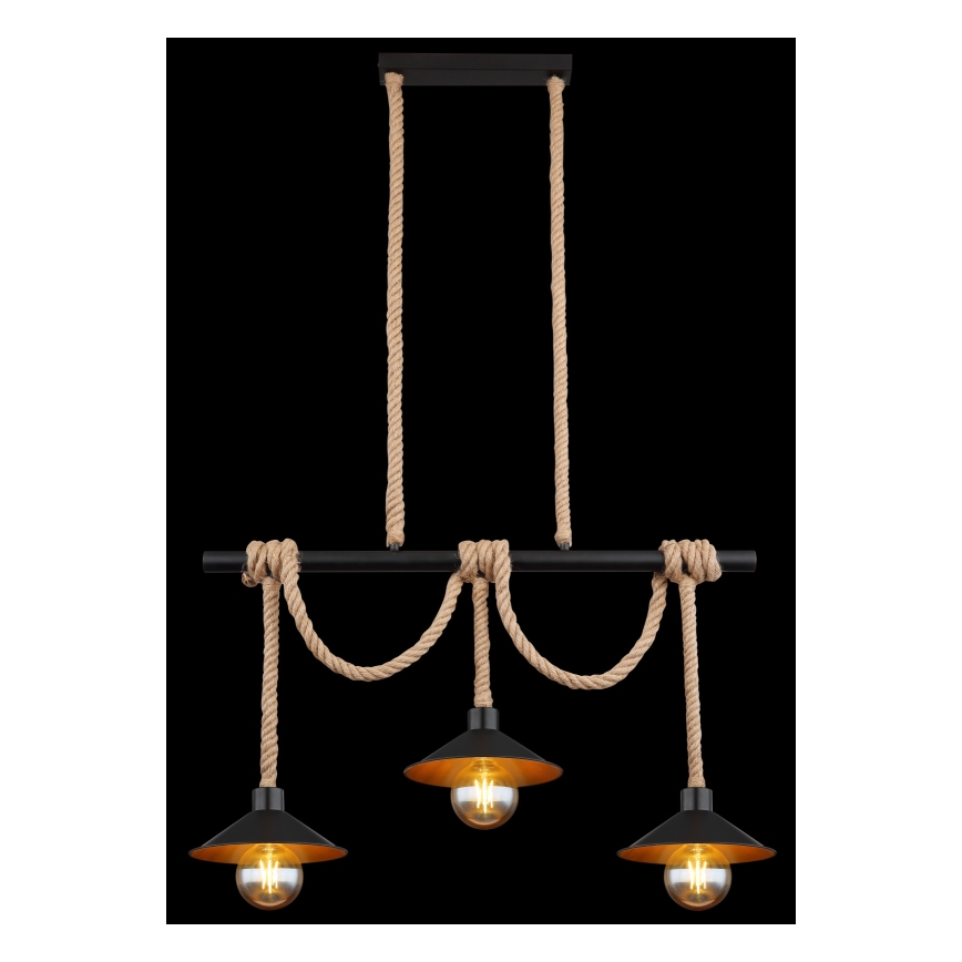 Globo 15690-3H - Ripplamp kaabliga DIANA 3xE27/60W/230V must