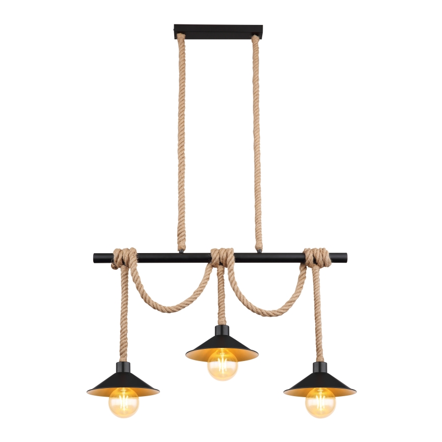 Globo 15690-3H - Ripplamp kaabliga DIANA 3xE27/60W/230V must