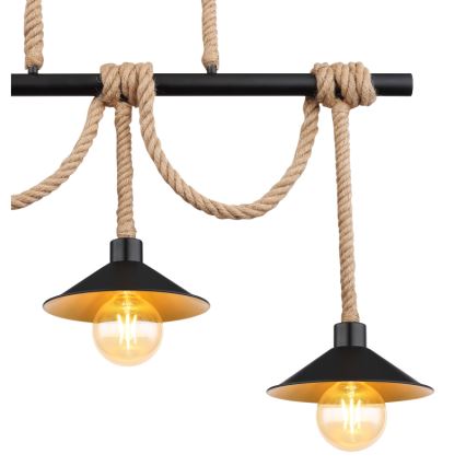 Globo 15690-3H - Ripplamp kaabliga DIANA 3xE27/60W/230V must