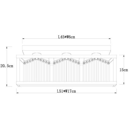 Globo - Pinnale kinnitatav lühter 3xE27/40W/230V