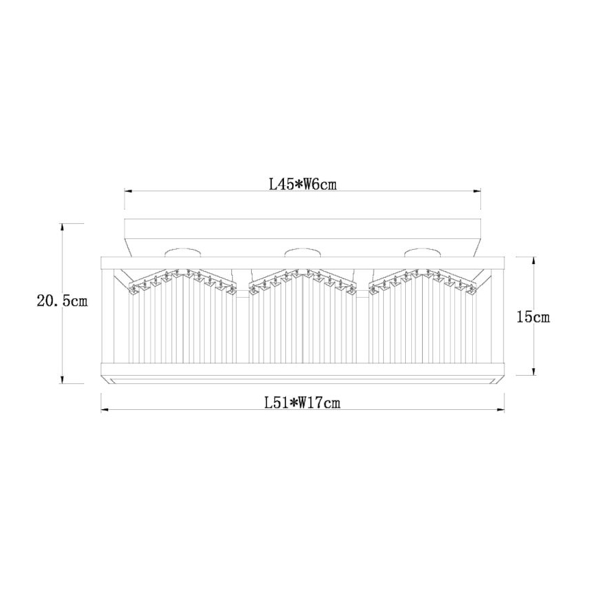 Globo - Pinnale kinnitatav lühter 3xE27/40W/230V