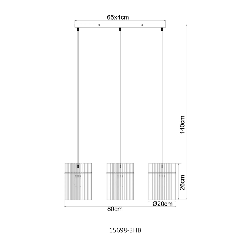 Globo - kaabliga ripplühter 3xE27/60W/230V