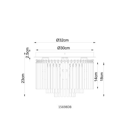 Globo - laelamp 5xE14/40W/230V, läbimõõt 32 cm