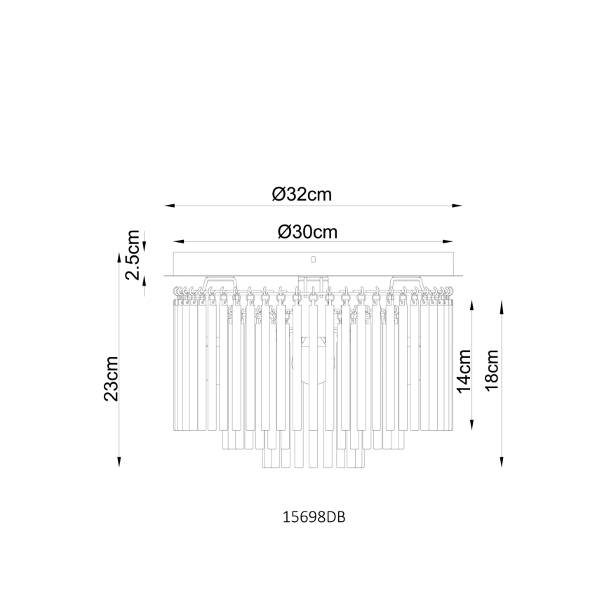Globo - laelamp 5xE14/40W/230V, läbimõõt 32 cm