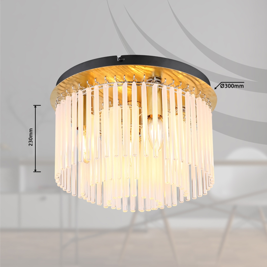 Globo - Laevalgusti 5xE27/60W/230V d. 32 cm kuldne