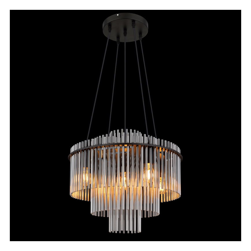 Globo - Rippvalgusti kaablil 5xE27/60W/230V must