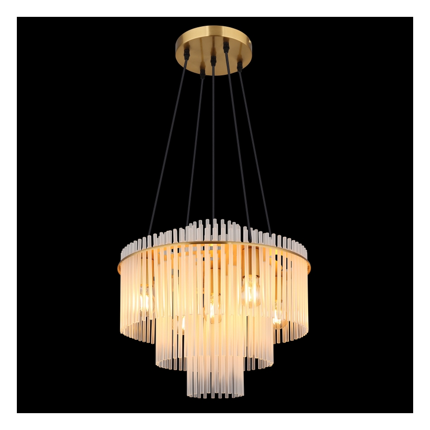 Globo - Kaabliga rippvalgusti 5xE27/60W/230V kuldne