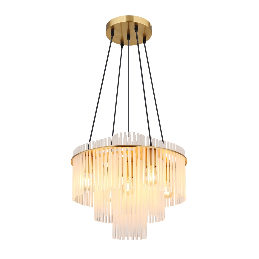 Globo - Kaabliga rippvalgusti 5xE27/60W/230V kuldne