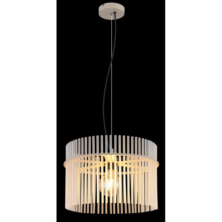 Globo - Rippvalgusti juhtmega 1xE27/60W/230V, läbimõõt 40 cm, kreemjas
