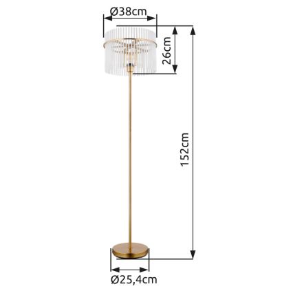Globo - Põrandalamp 1xE27/60W/230V kuldne