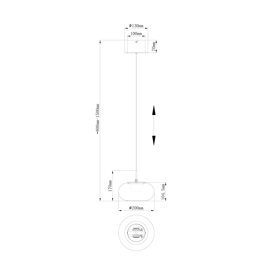 Globo - LED Lühter LED/6W/230V valge