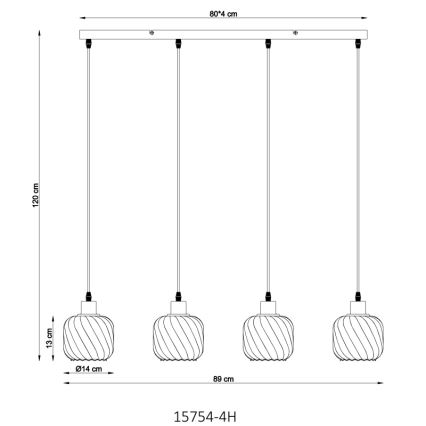 Globo - Lühter 4xE27/25W/230V
