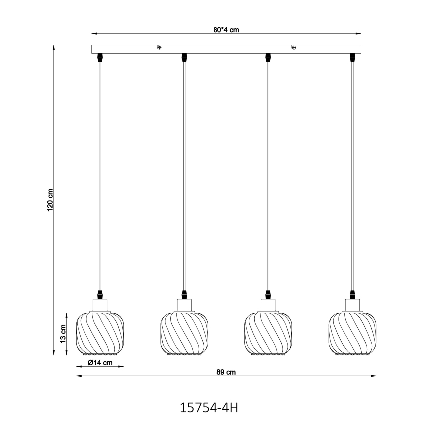 Globo - Lühter 4xE27/25W/230V