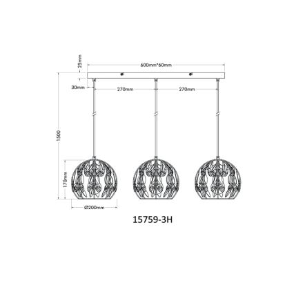 Globo - Lühter 3xE27/40W/230V