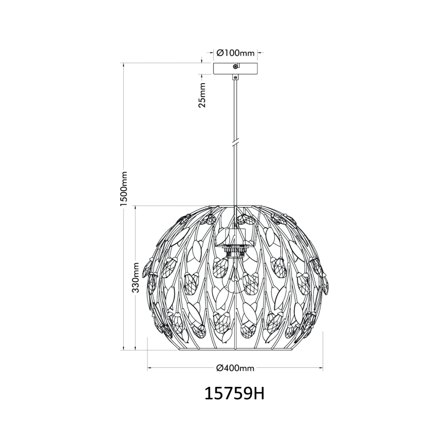 Globo - Lühter 1xE27/40W/230V d. 40 cm