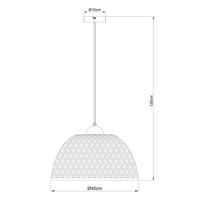 Globo - Lühter 1xE27/15W/230V bambus