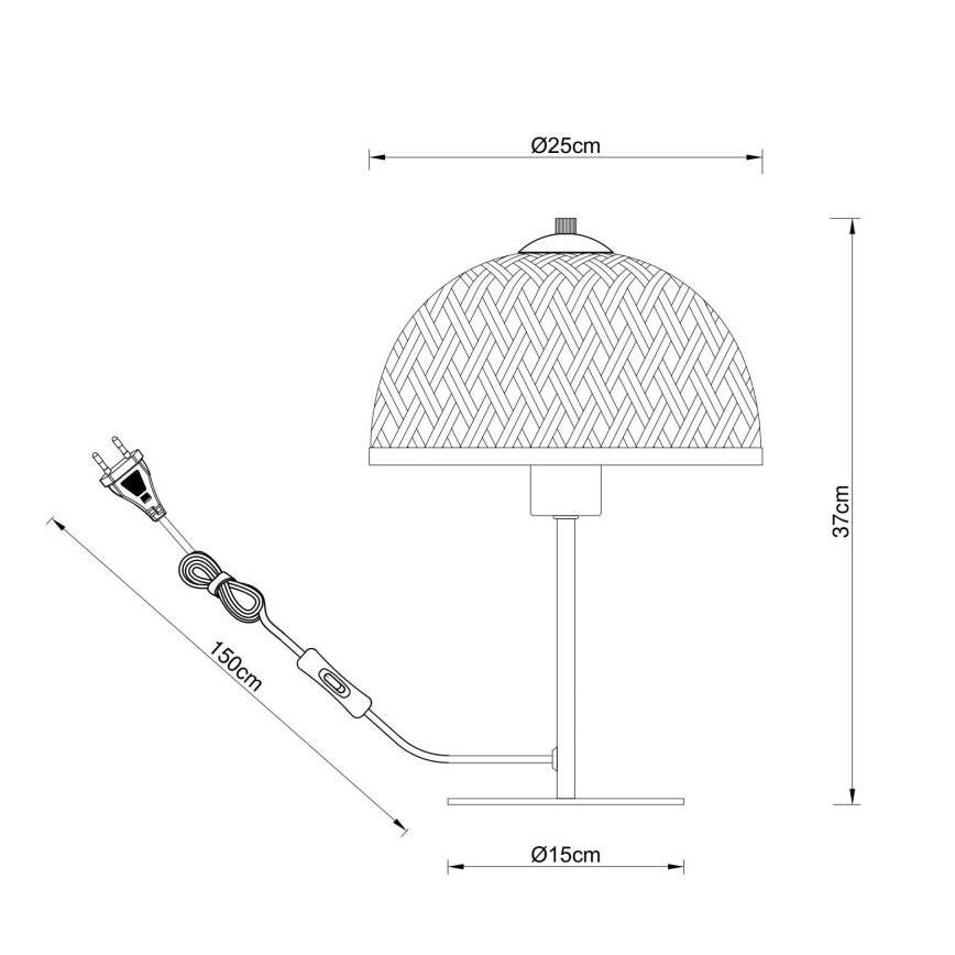 Globo - Laualamp 1xE27/15W/230V bambus